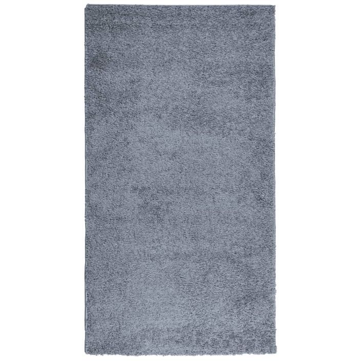 Tapis shaggy à poils longs moderne bleu 60x110 cm - Photo n°1