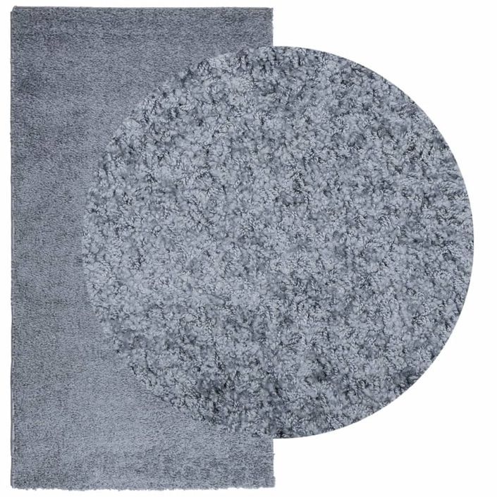 Tapis shaggy à poils longs moderne bleu 80x150 cm - Photo n°3