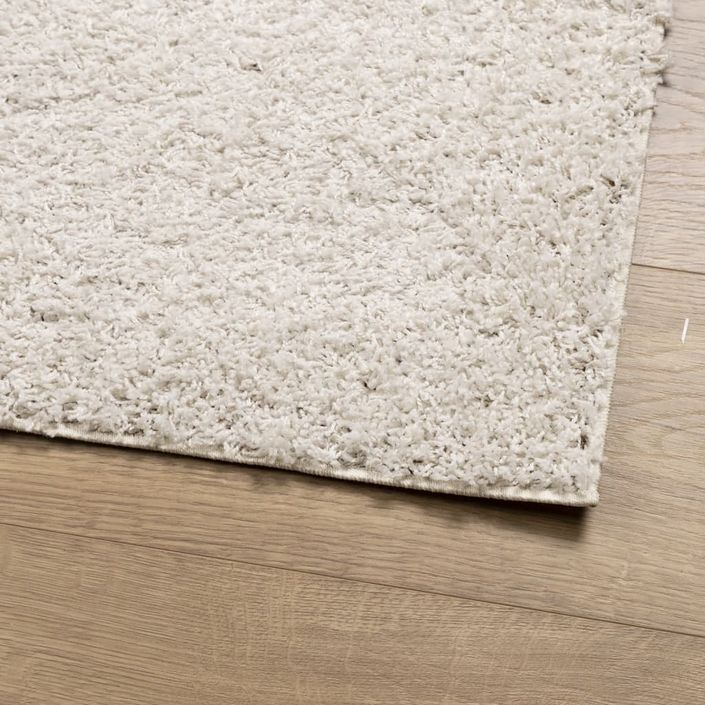 Tapis shaggy à poils longs moderne crème 100x200 cm - Photo n°4