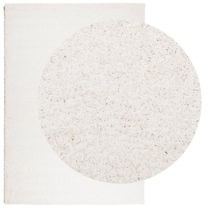 Tapis shaggy à poils longs moderne crème 160x230 cm - Photo n°3