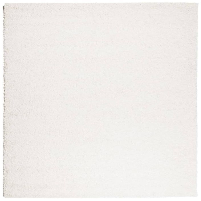 Tapis shaggy à poils longs moderne crème 200x200 cm - Photo n°1