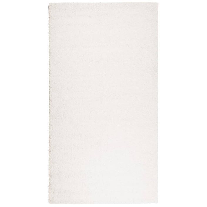 Tapis shaggy à poils longs moderne crème 60x110 cm - Photo n°1