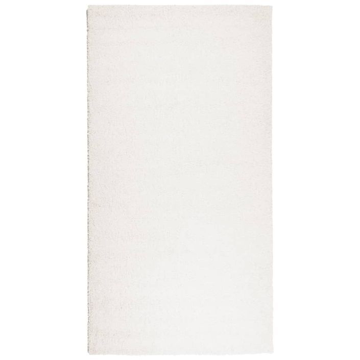 Tapis shaggy à poils longs moderne crème 80x150 cm - Photo n°1