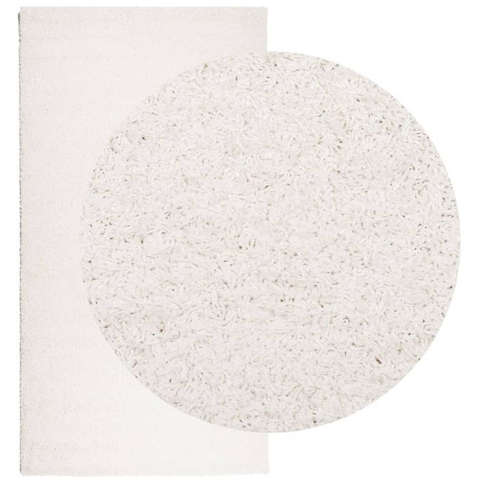 Tapis shaggy à poils longs moderne crème 80x150 cm - Photo n°3