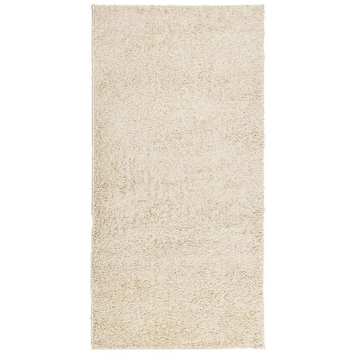 Tapis shaggy à poils longs moderne doré 100x200 cm - Photo n°1