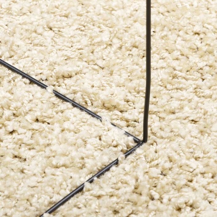 Tapis shaggy à poils longs moderne doré 100x200 cm - Photo n°8