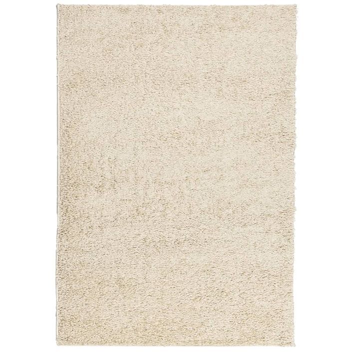 Tapis shaggy à poils longs moderne doré 120x170 cm - Photo n°1