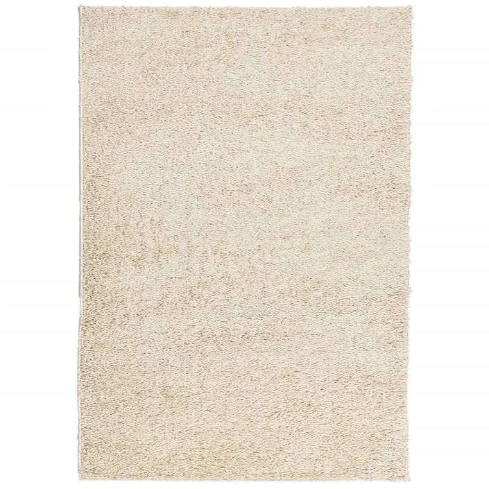 Tapis shaggy à poils longs moderne doré 160x230 cm - Photo n°1