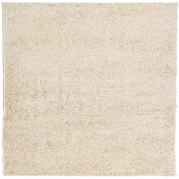 Tapis shaggy à poils longs moderne doré 200x200 cm - Photo n°1