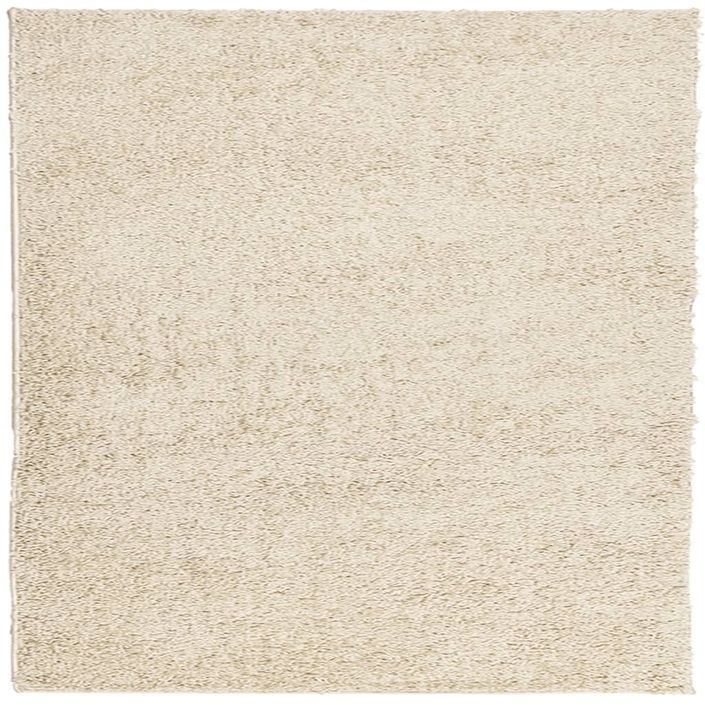 Tapis shaggy à poils longs moderne doré 240x240 cm - Photo n°1