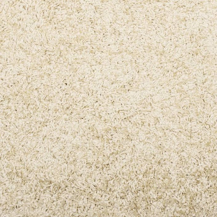 Tapis shaggy à poils longs moderne doré 240x240 cm - Photo n°9