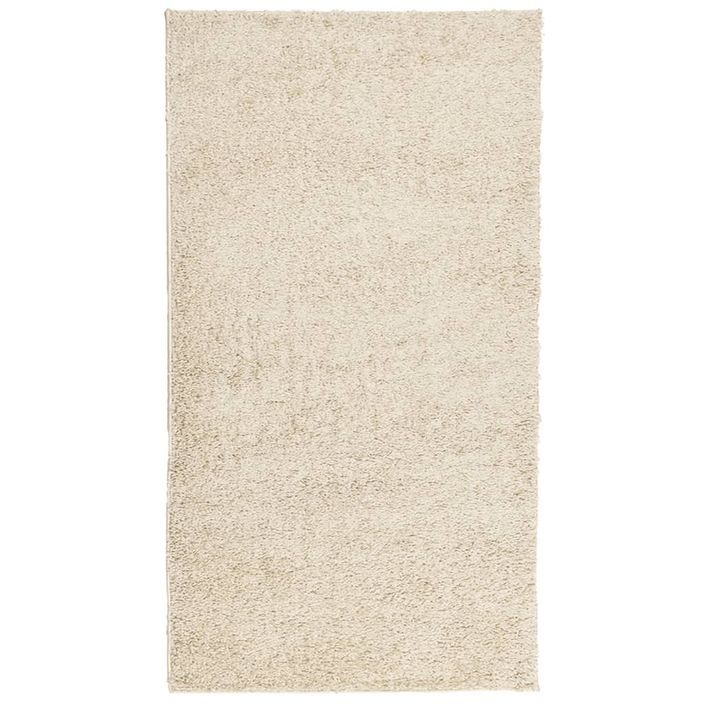 Tapis shaggy à poils longs moderne doré 60x110 cm - Photo n°1