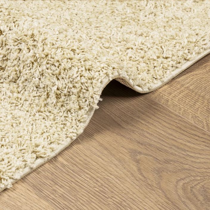 Tapis shaggy à poils longs moderne doré 60x110 cm - Photo n°6