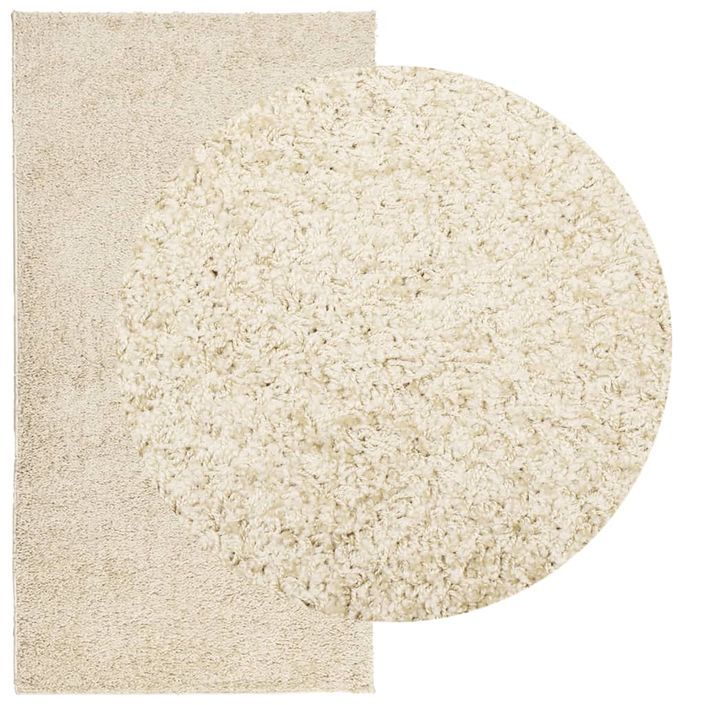 Tapis shaggy à poils longs moderne doré 80x150 cm - Photo n°3