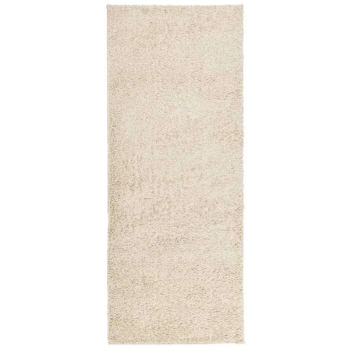 Tapis shaggy à poils longs moderne doré 80x200 cm - Photo n°1