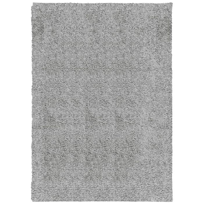 Tapis shaggy à poils longs moderne gris 120x170 cm - Photo n°1