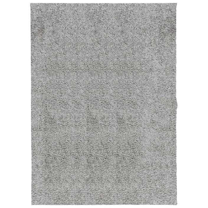 Tapis shaggy à poils longs moderne gris 140x200 cm - Photo n°1