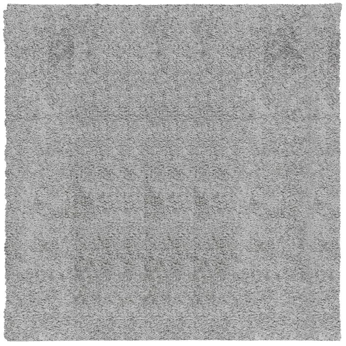 Tapis shaggy à poils longs moderne gris 200x200 cm - Photo n°1