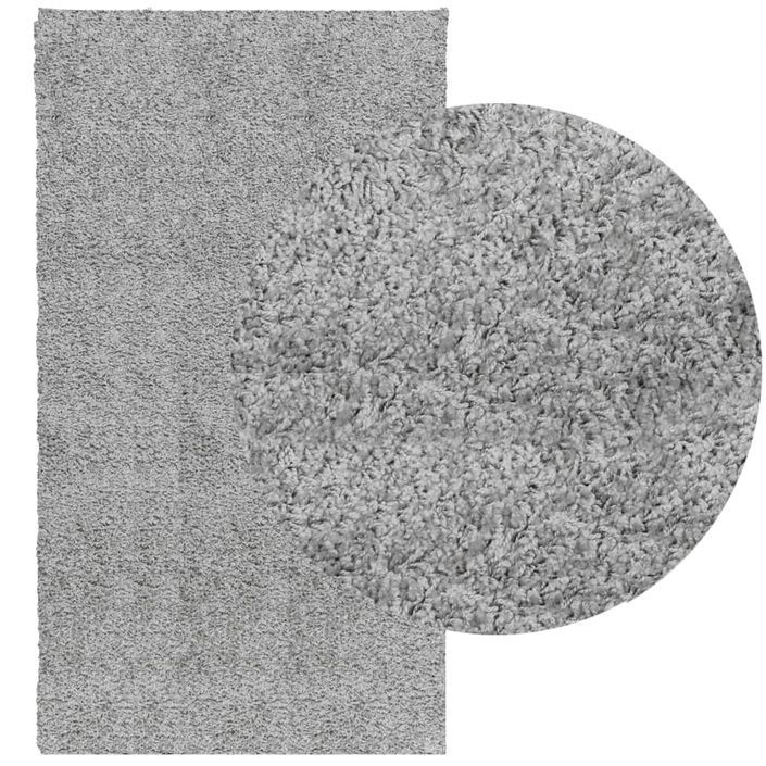 Tapis shaggy à poils longs moderne gris 60x110 cm - Photo n°3