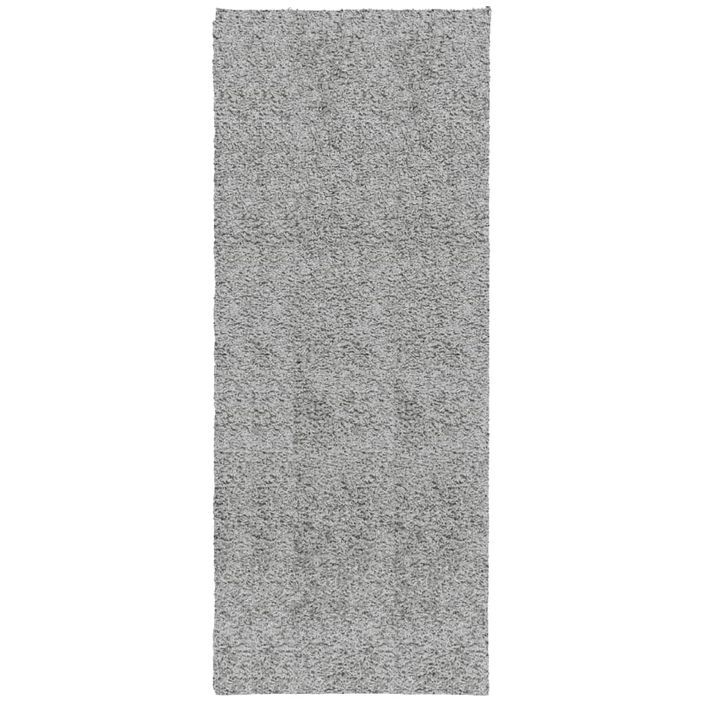 Tapis shaggy à poils longs moderne gris 80x200 cm - Photo n°1