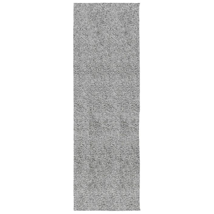 Tapis shaggy à poils longs moderne gris 80x250 cm - Photo n°1