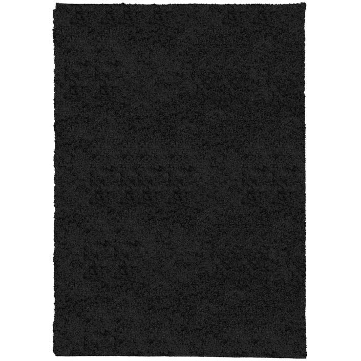 Tapis shaggy à poils longs moderne noir 200x280 cm - Photo n°1