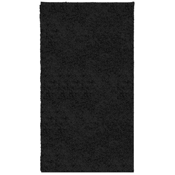 Tapis shaggy à poils longs moderne noir 60x110 cm - Photo n°1