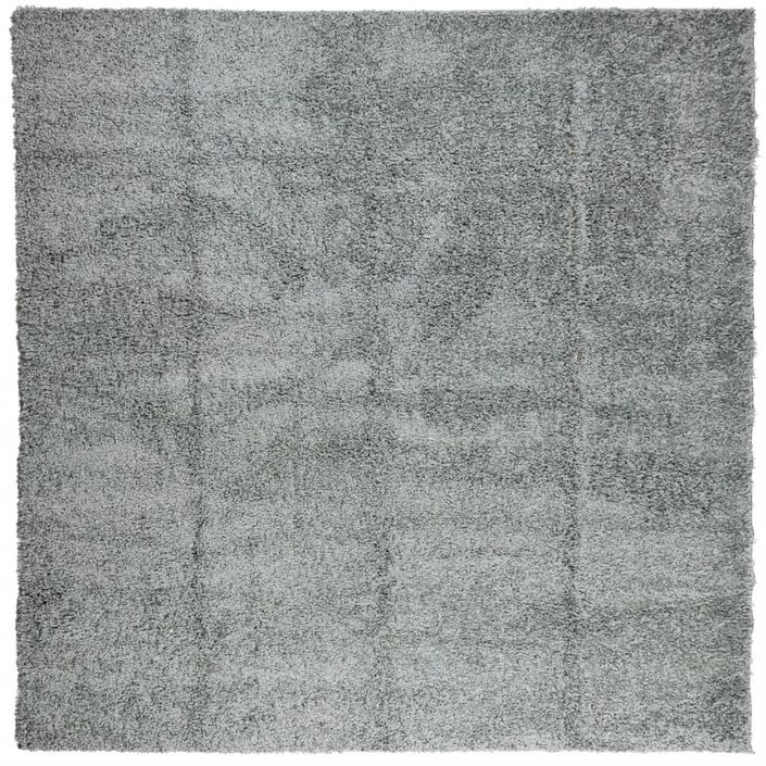 Tapis shaggy à poils longs moderne vert 120x120 cm - Photo n°1