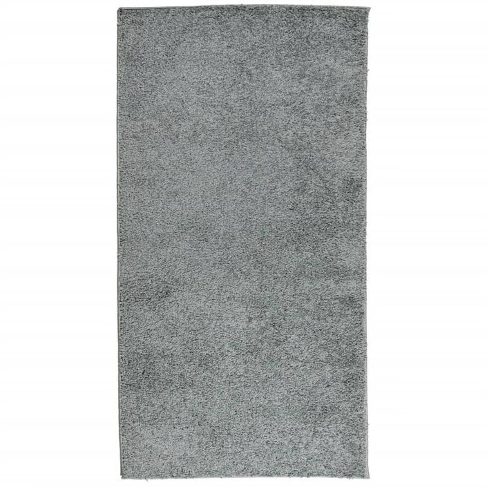 Tapis shaggy à poils longs moderne vert 80x150 cm - Photo n°1