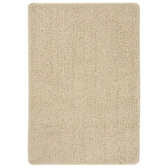 Tapis shaggy antidérapant Crème 120x170 cm - Photo n°1