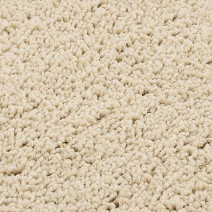 Tapis shaggy antidérapant Crème 120x170 cm - Photo n°4