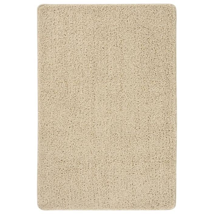 Tapis shaggy antidérapant Crème 140x200 cm - Photo n°1