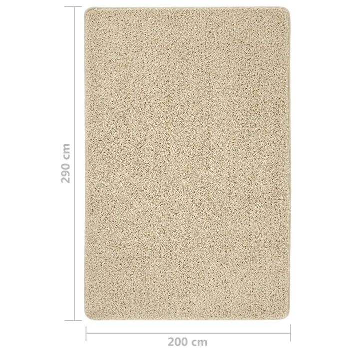 Tapis shaggy antidérapant Crème 200x290 cm - Photo n°5