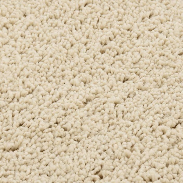 Tapis shaggy antidérapant Crème 80x150 cm - Photo n°4