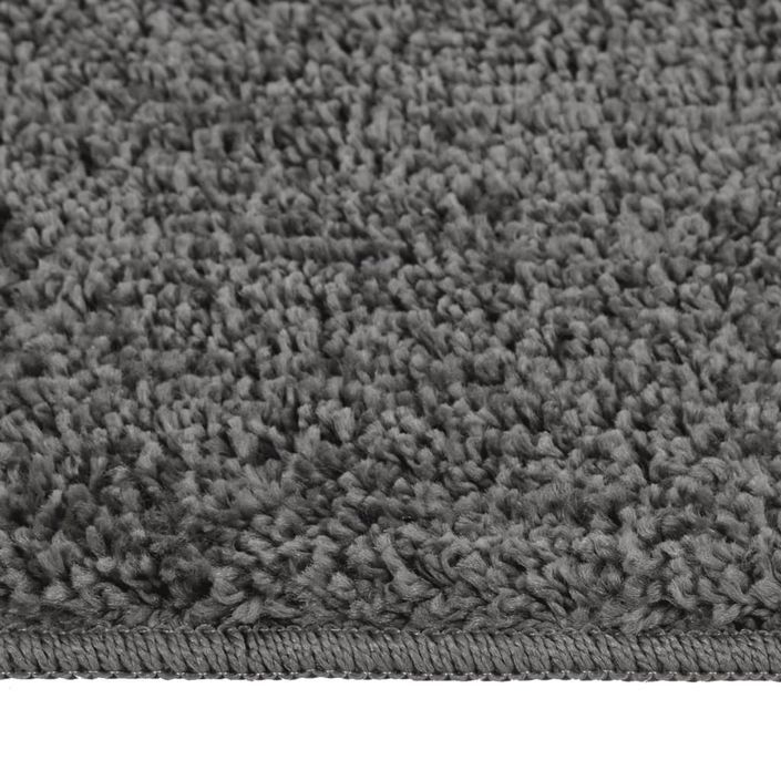 Tapis shaggy antidérapant Gris 80x150 cm - Photo n°2