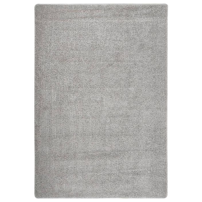 Tapis shaggy antidérapant Gris clair 120x170 cm - Photo n°1