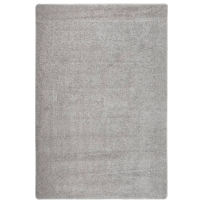 Tapis shaggy antidérapant Gris clair 140x200 cm - Photo n°1