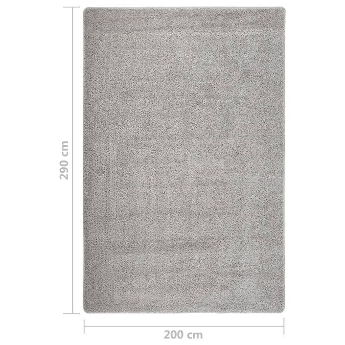 Tapis shaggy antidérapant Gris clair 200x290 cm - Photo n°5