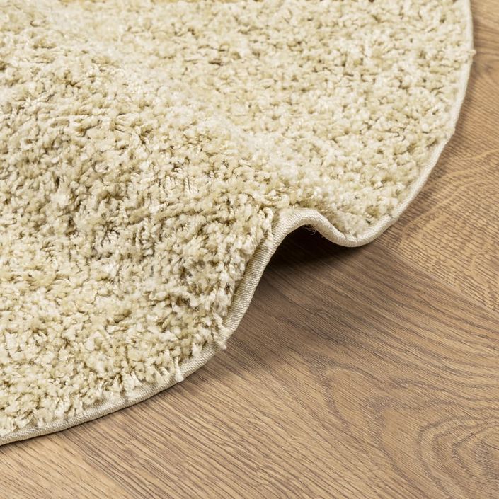 Tapis shaggy PAMPLONA poils longs moderne doré Ø 280 cm - Photo n°6