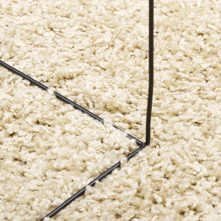 Tapis shaggy PAMPLONA poils longs moderne doré Ø 280 cm - Photo n°8