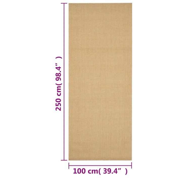 Tapis Sisal naturel 100x250 cm - Photo n°7