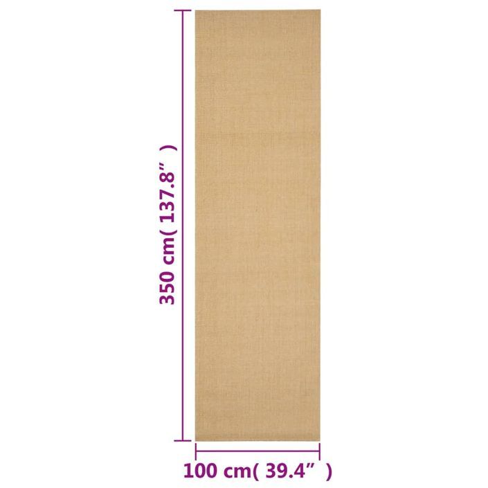 Tapis Sisal naturel 100x350 cm - Photo n°7