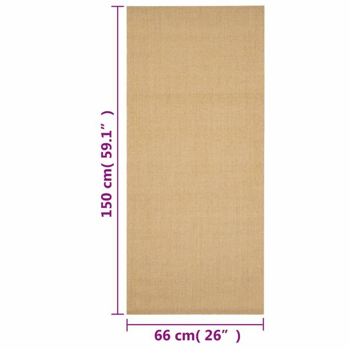 Tapis Sisal naturel 66x150 cm - Photo n°7