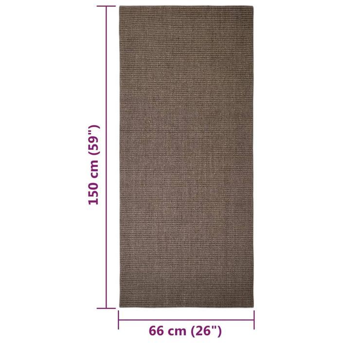 Tapis Sisal naturel 66x150 cm Marron - Photo n°7