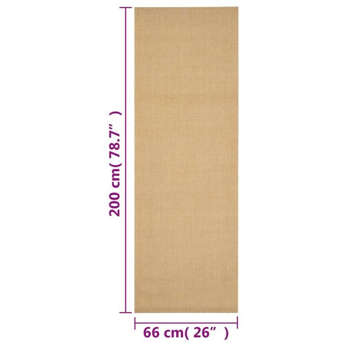 Tapis Sisal naturel 66x200 cm - Photo n°7