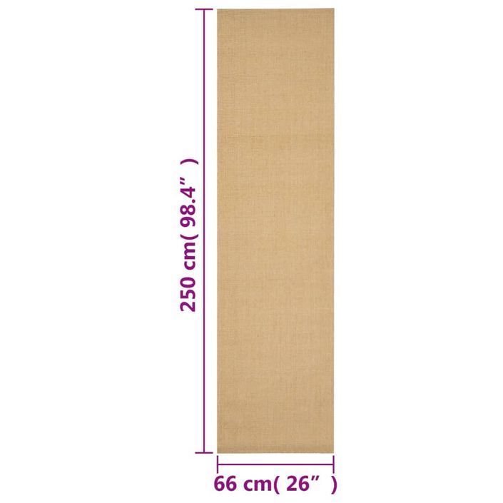 Tapis Sisal naturel 66x250 cm - Photo n°7