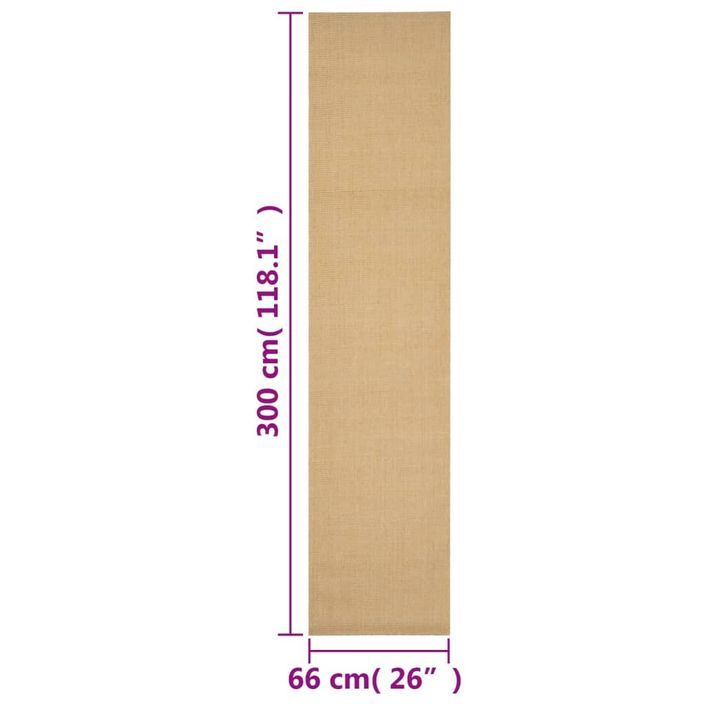 Tapis Sisal naturel 66x300 cm - Photo n°7