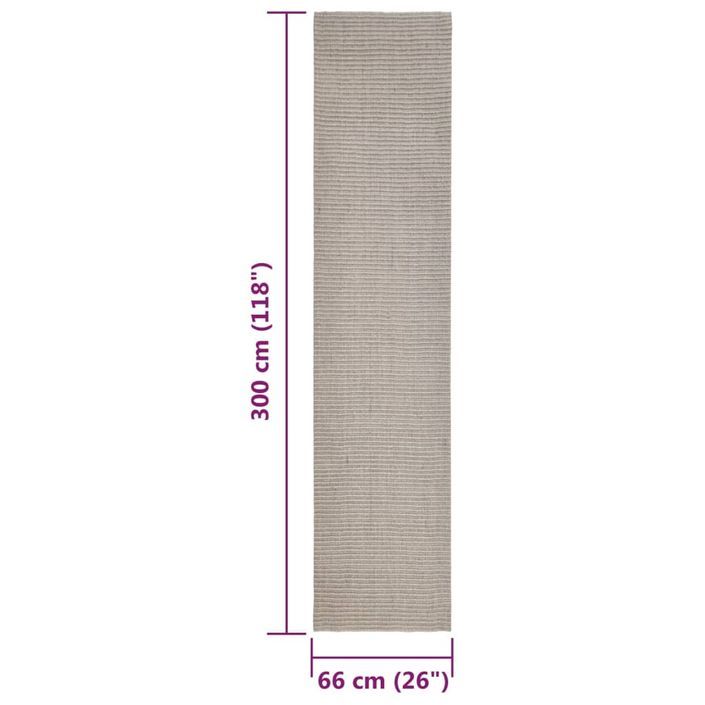 Tapis Sisal naturel 66x300 cm Sableux - Photo n°6