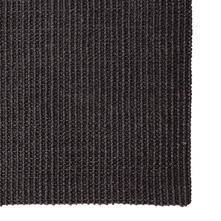 Tapis Sisal naturel 66x350 cm Noir - Photo n°3