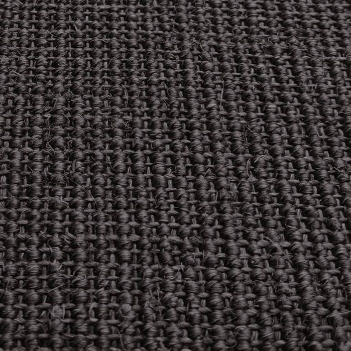 Tapis Sisal naturel 66x350 cm Noir - Photo n°4